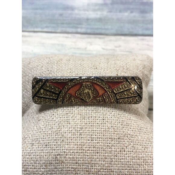 Vintage Pierre Bex style Art Deco‎ revival bar brooch pin - Picture 1 of 5